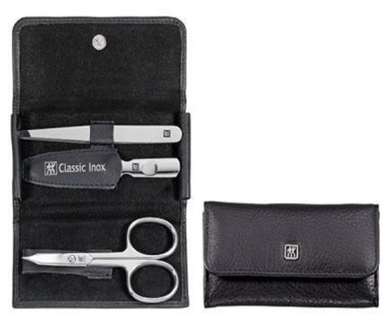 Wallet Case, Leather Legitimate, Black, 3 Parts