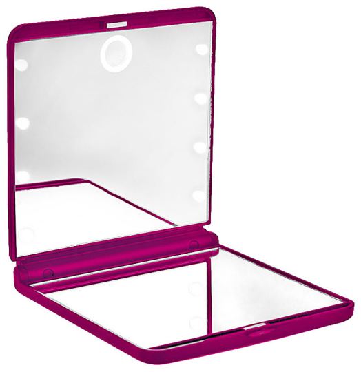 Espejo Ohh! Light Touch Doble plegable con Luz led rosa